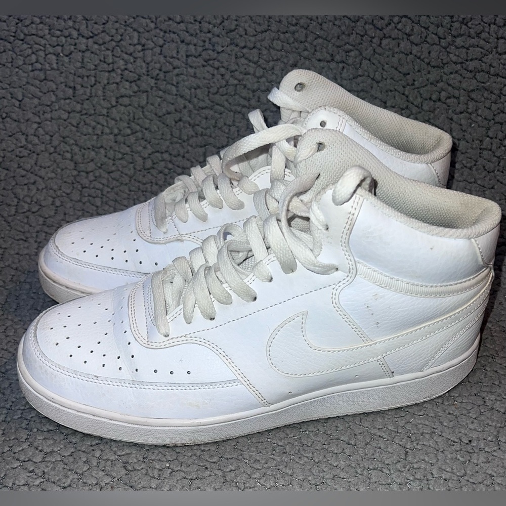 Nike Court Vision High Top Sneakers Mens Size 9.5 CD5466-100 White